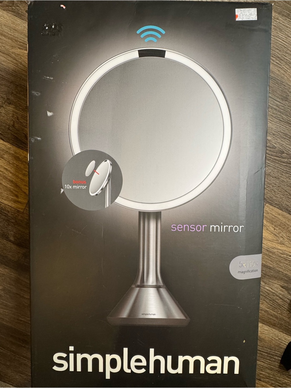 simplehuman Silver Sensor Lighted Vanity Mirror